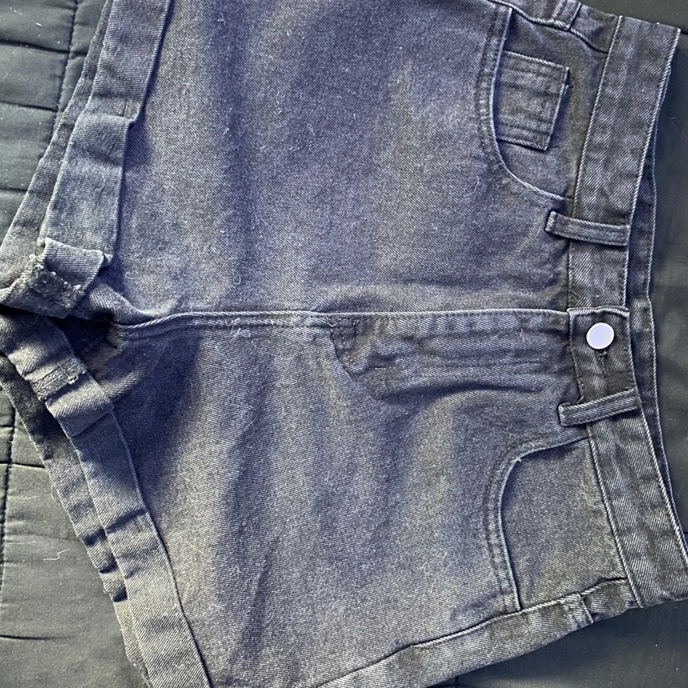 Black Denim Shorts